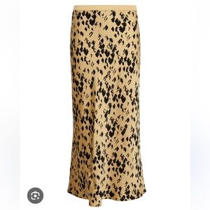 Size S Anine Bing silk leopard skirt